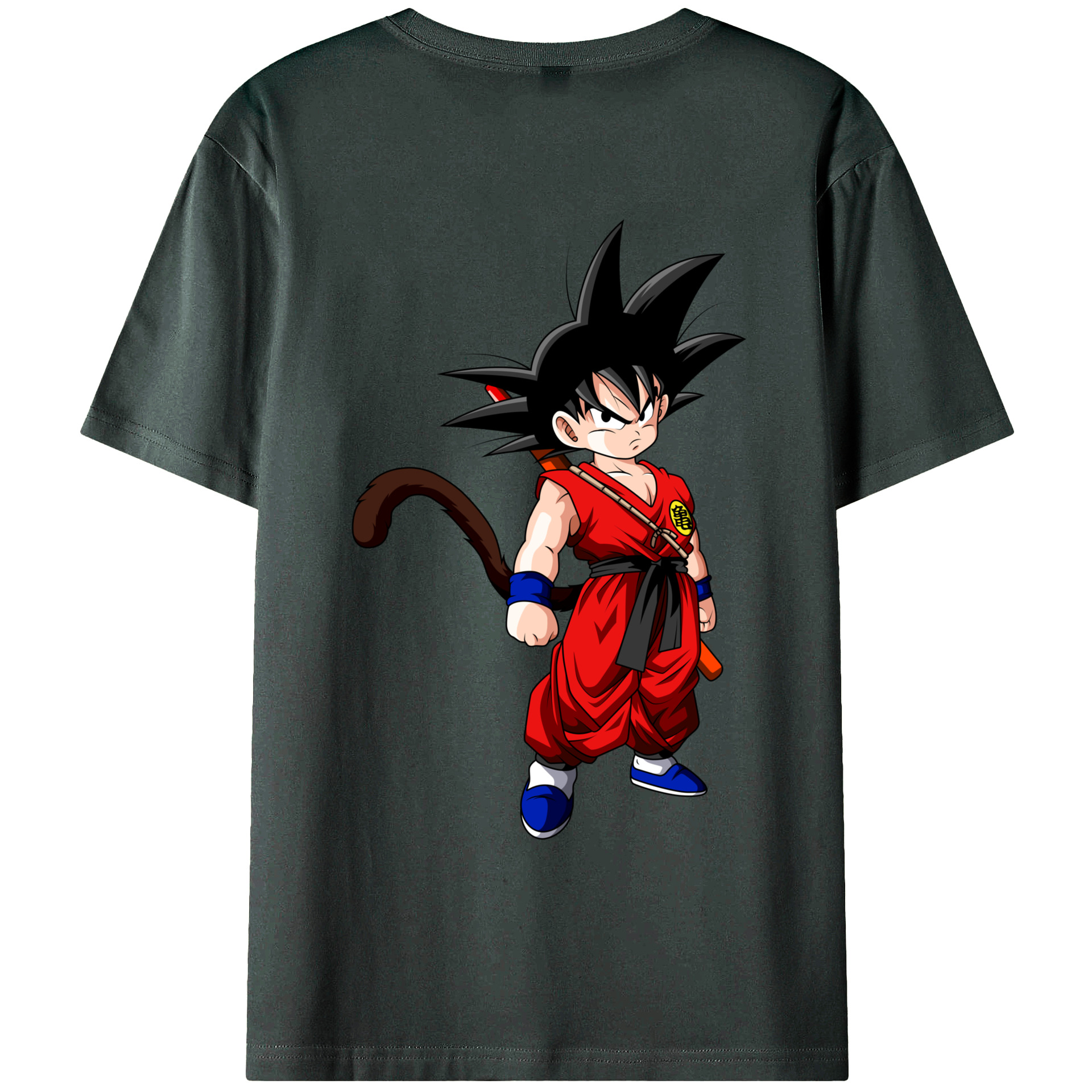（画像用） ドラゴンボール 孫悟空（そん ごくう）Son Goku カカロット DRAGON BALL Kakarotto 綿100％ メンズ半袖Tシャツ（バックプリント） 通気性
